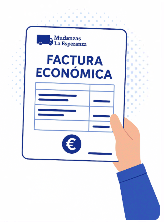 Trabajador de Mudanzas la Esperanza descargando cajas de un camion